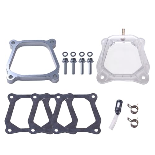 Clear Valve Cover With Billet Valve Cover Spacer Sliver For Predator Non-Hemi 212cc Engine For Coleman BT200X CT200U Go Kart For Honda GX160 GX200 Engine Go Kart Parts