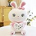 Lulihhhh 45CM-105CM Coniglio Peluche Bambola Bambola Grande Creativo Abbraccio Cuore Coppia Coniglio Bambola Addormentata per Ragazze-Rosa A,105 cm