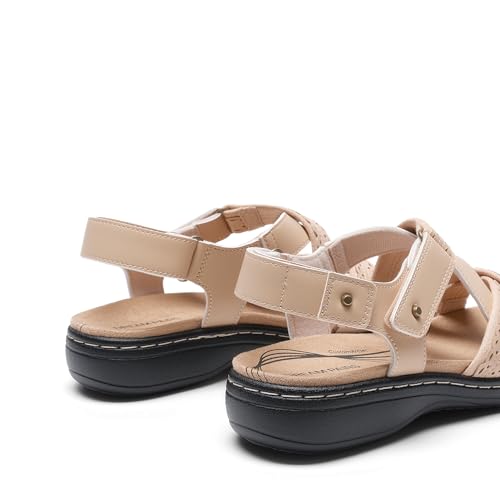 Image of DREAM PAIRS Women's Arch Support Sandals Comfortable Open Toe Dress Flats Walking Sandals For Summer