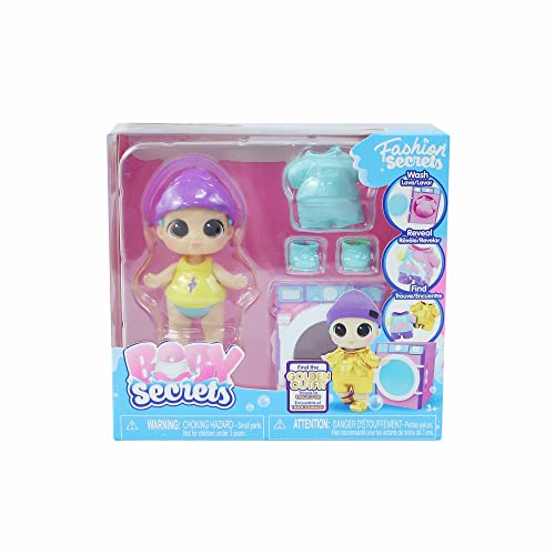 Bizak Baby Secrets Hora del Lavabo Sorpresa, Figura bebé con Accesorios, Ropa, Lavadora, Zapatos - Rayo (63242176)