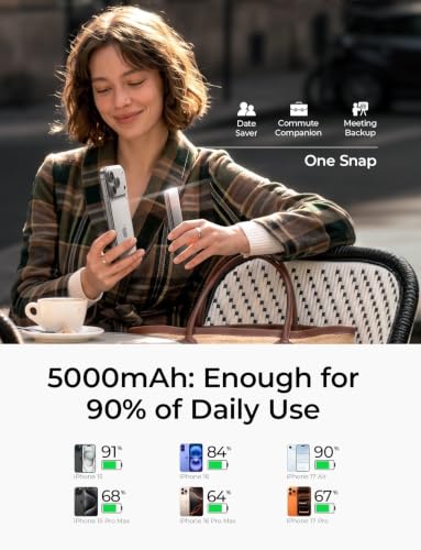 5000mAh LISEN Wireless Qi2 15W Ultra Slim MagSafe Power Bank - image 6