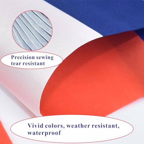 Image of 2 Pack France Flag Banner String Small Mini 66 Feet 60 Pcs French Hanging Flags Decoration