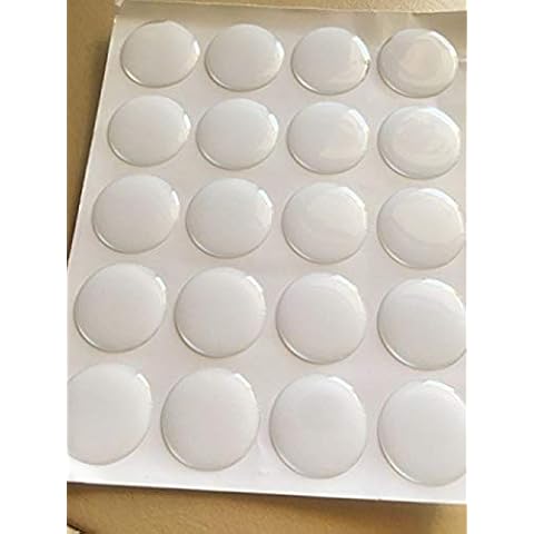 MEYA Set of 100pcs Clear Crystal Resin Dot Adhesive Stickers 1" Circle for Pendants,Crafts,Scrapbooking 3D Epoxy Dome Sticker Cover