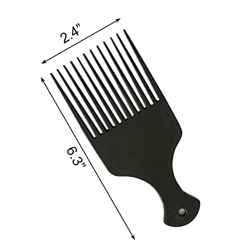 Peine afro BlingKingdom plástico 6.3 pulgadas negro miniatura 4
