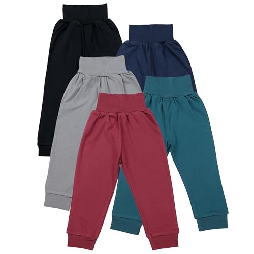 TupTam Pumphose Baby 5er Pack Unisex - Bequeme Baby Hose für Jungen und Mädchen aus Oeko-Tex Baumwolle, Farbe: Junge 6, Größe: 92