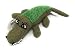 'Caroline The Crocodile' Dog Squeak Toy/Tuscan Olive Green Hemp Fabric Medium Alligator (11.5") by Sancho & Lola's