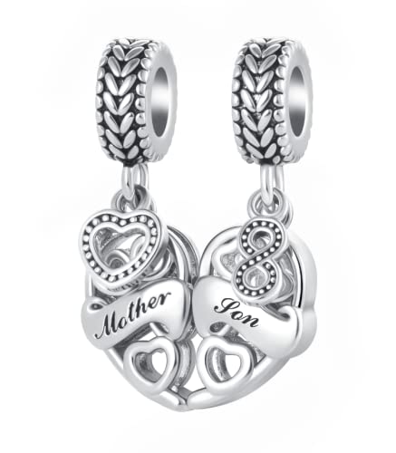 NanMuc Grandma Mother Daughter Charm for Pandora Bracelet Heart Rose Gold  Love Family Dangle Charms Bead