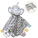 Inchant Doudou Neonati Copertine di Conforto Sicurezza Straccetto Doudou a Forma di Elefante Giocattolo di Pezza Elefante,Straccetto Fazzoletto per Bebè Neonato Bambini (Grigio)
