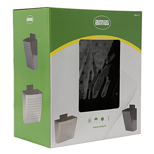 Miniatura 6 de Amig - Cesta De Publicidad - Buzón Para Publicidad Con Rejilla Frontal - Uso Exterior - Acero - Negro - 32 X 36 X 19 Cm