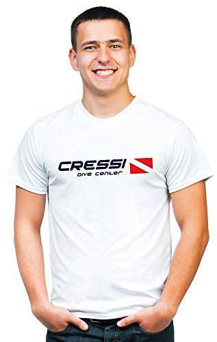 Cressi Dive Center Camiseta, Hombre, Blanco, L