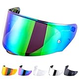 JQF Gear Motorcycle Helmet Visor for Assault/Rapid/Stream/ FF320/FF328/FF353/FF800 Outer Face Shield Motorcycle Helmet Accessories (Chrome Green)