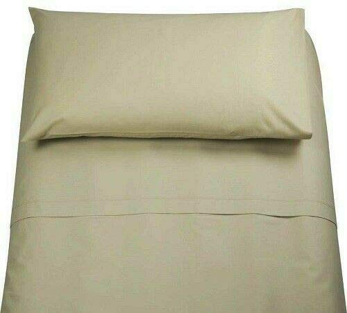  Completo letto singolo Irge in cotone lenzuolo sopra,lenzuolo sotto,1 federa (Beige)