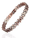 High Quality Material - Our copper bracelets for women is carefully crafted from high quality copper, it's lead-free and cadmium-free. Smooth surface ensures comfortable wearing. Powerful Magnetic Strength – This copper magnetic bracelet for women fe...