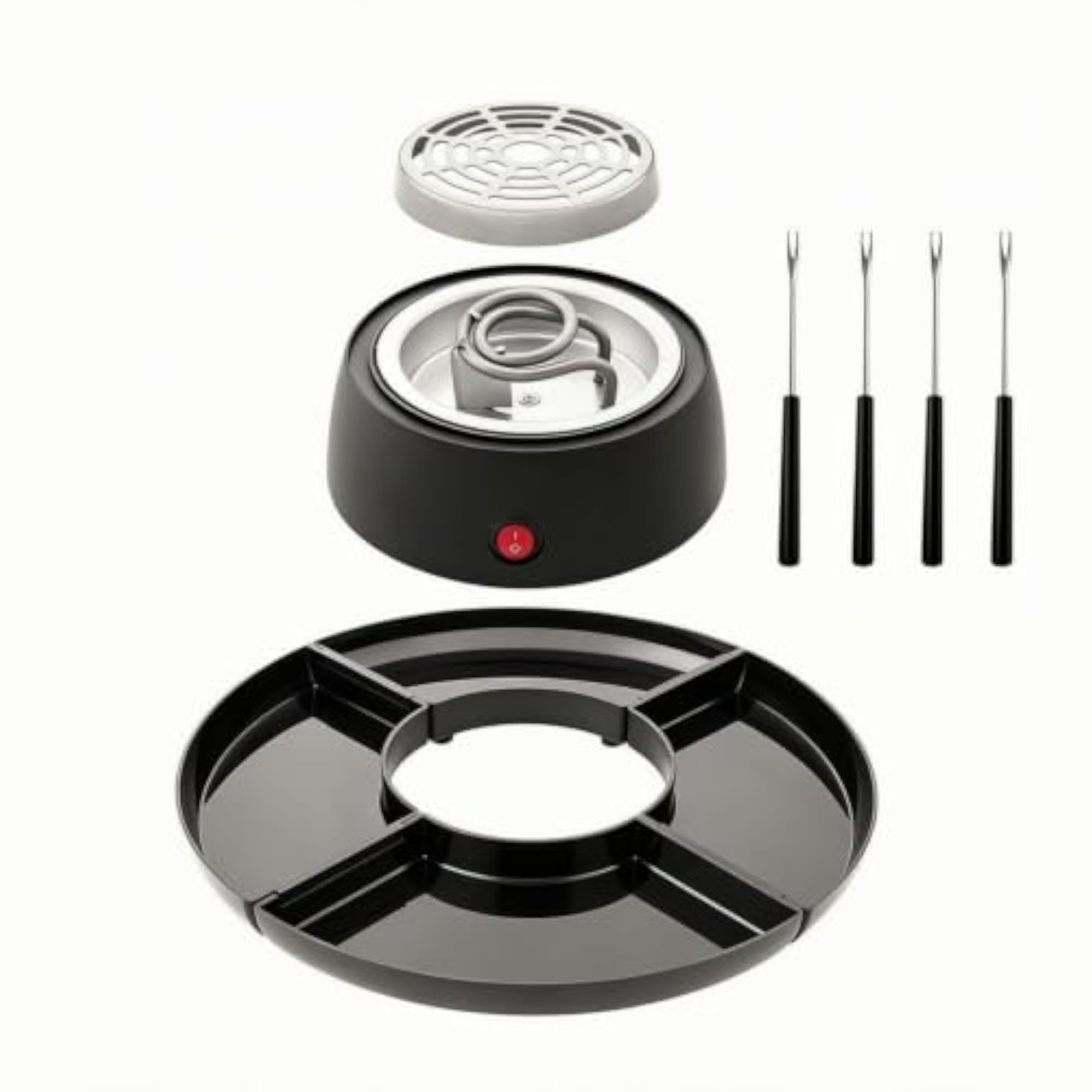 Compartmentalized Electric Chocolate Melter with Serving Tray