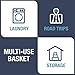 CleverMade Collapsible Fabric Laundry Basket - Denim 60L / 16 Gal - Space Saving Storage Container Organizer with Premium Handles Foldable Home