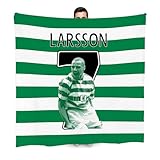 L&S PRINTS BRITISH MADE GIFTS Celtic Football Legends Range Number 7 - Retro Football Gift - Fleece blanket - 150cm X 150cm - Image 4