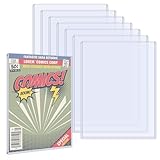 VOKOY Comicbuchhalter aus Hartplastik, transparent, Premium-PVC, aktuelle Größe, moderner Comicschutz, reguläre Comic-Magazin-Aufbewahrung für Sammler, kleine Unternehmen, 8 Stück