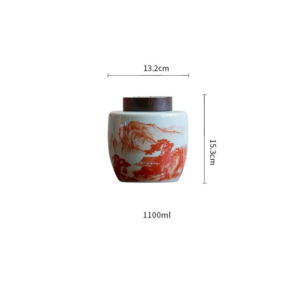 Cukier ręcznie malowany ceramiczny luźny słoik do przechowywania herbaty kuchnia domowa uszczelniony garnek chiński zestaw do herbaty pojedynczy zestaw prezentowy puszka na herbatę
