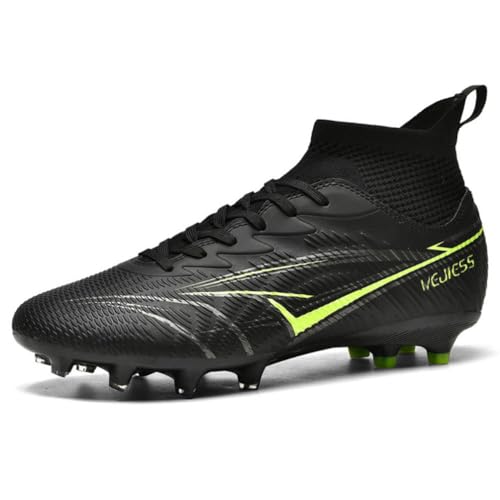 WEJIESS Chaussures de Football pour Hommes, Crampons Enfant Spike Chaussures de Sport antidérapantes Montantes pour Jeunes Chaussures de compétition, FG/AG...