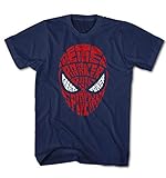 T-Shirt Rundhals Kinder T-Shirt Fun Peter Spiderman Parker Text Art