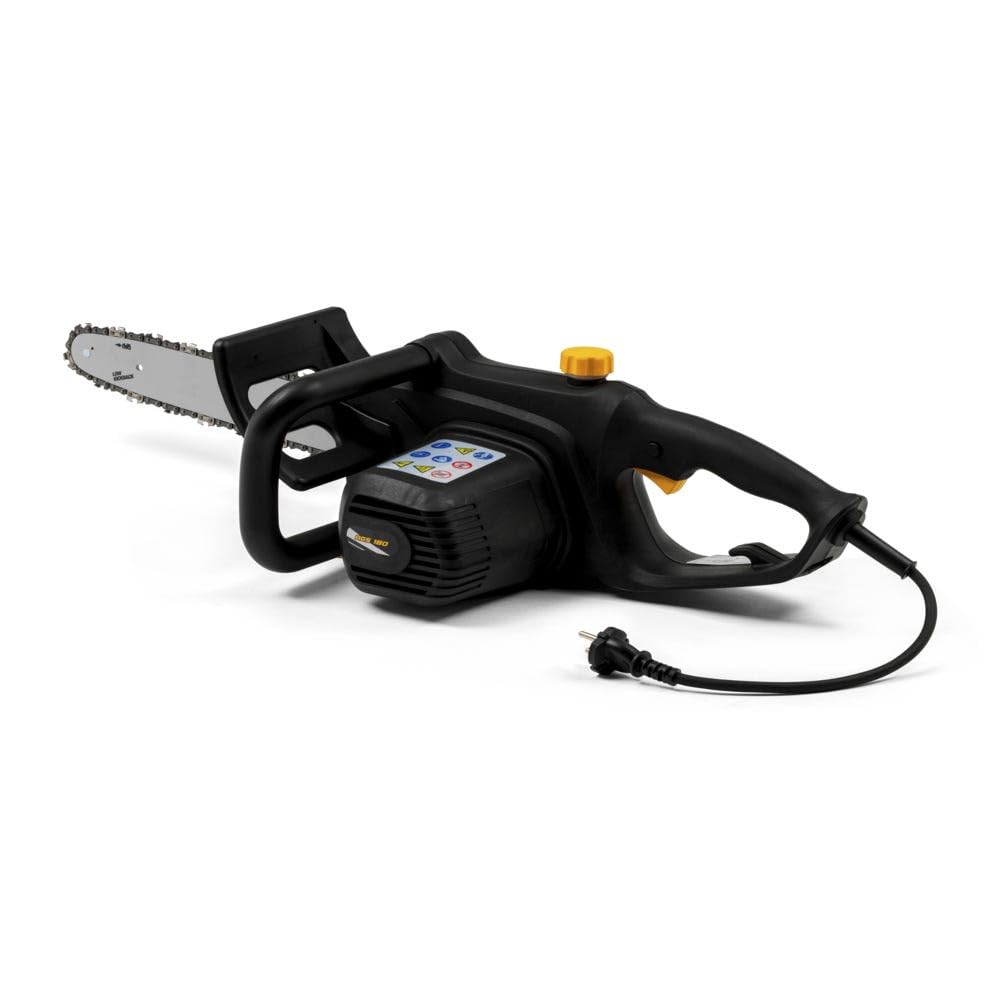 Alpina Motosierra eléctrica ACS 180 E 14 pulgadas. Para operaciones de corte de madera. Barra de corte 35 cm 14 pulgadas. 1800 W. Velocidad de la cadena 10 m/s. Tensión lateral