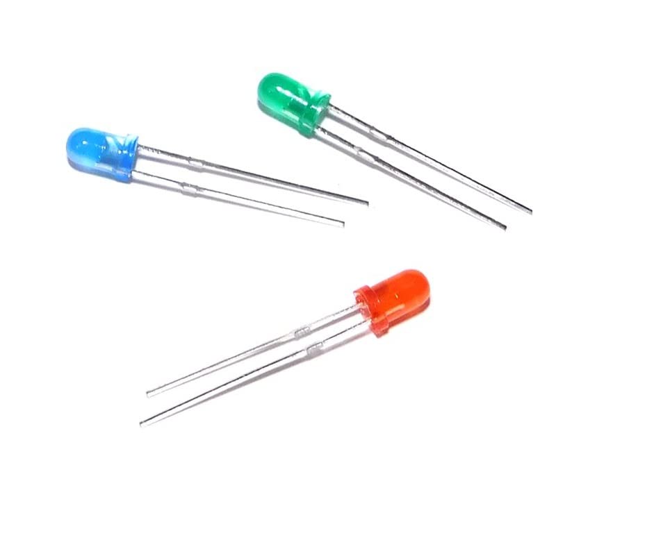 GoBagee® BRANDED 3mm Ultra Bright LED (Light Emitting Diode) Mix 3 Colors, Green Blue Red 20pcs Each total 60pcs Diffused)-picture-27