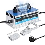 KAISAL 24V 20A Gabelstapler Batterieladegerät, 24V Gabelstapler Ladegerät mit Anderson Stecker, automatisches Erhaltungsladegerät für 24-Volt-Bleiakkus, für Scheuersaugmaschinen und Scherenhubwagen