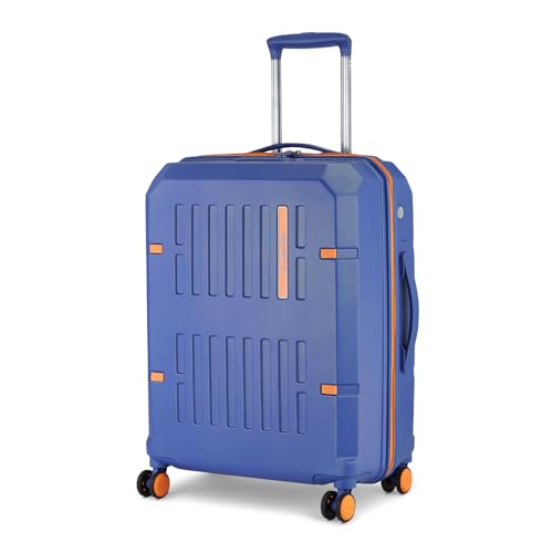 Image of uppercase Hexa Medium Solid Trolley Bag with TSA Lock, Durable for Travel, RCS Certified for Sustainability, Anti-Theft Zippers and Double Wheels, Suitcase for Men & Women