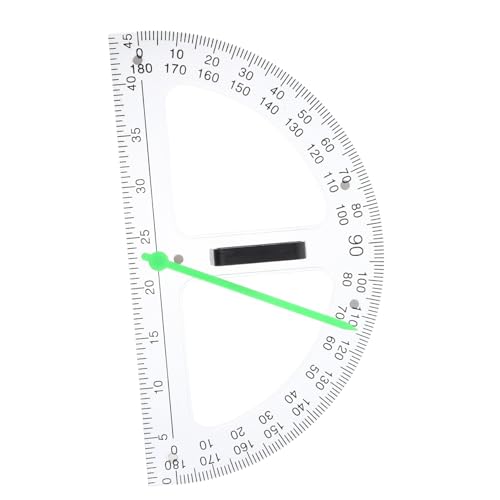 Outil pédagogique portable DOITOOL, rapporteur transparent demi-cercle pour cours de maths