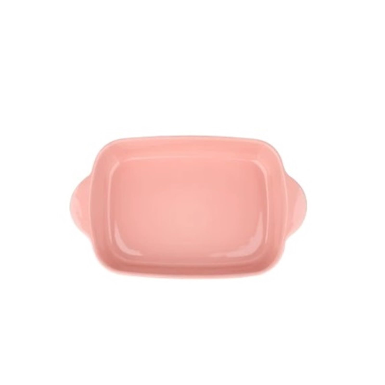 Fuente for hornear rectangular de cerámica con asas Universal(Pink,Pequeño)