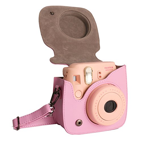 Image of CAIUL 7 in 1 Fujifilm Instax Mini 8 8+ 9 Camera Accessories Bundles (Pink Bow-Knot Mini 8 Case /Mini Album /Close-up Selfie Lens / 6 Colors Filters /Wall Hang Frames /Film Frame /Film Stickers)