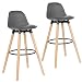 Bar stołek 2 szt/zestaw nowoczesnego stylu wysokiej stóp bele belek stołki kuchenne bar restauracja wysoki stołki Kuchnia Krzesła Krzesła barowe (Color : Gray 2PC)