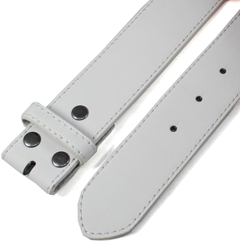 Image of BC Belts Leather Belt Strap with Vintage Distressed Texture 1.5 inch Wide with Snaps and without Buckle