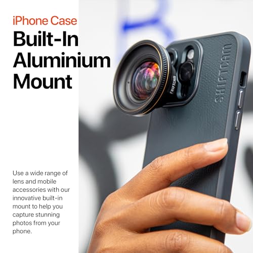 ShiftCam Leather Camera Case Compatible with iPhone 15 | Built-in Lens Mount | Magnetic-Case | Shoot Stunning Photos Instantly (iPhone 15 Series, iPhone 15 Pro) Charcoal by ShiftCam - Image 4
