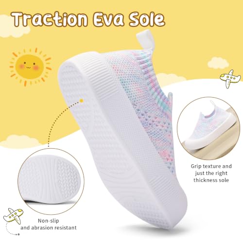 Image of BACSAC Baby Toddler Unisex Infant Shoes Boys Girls Beige Mesh Breathable Non-Slip Soles 6-36 Months