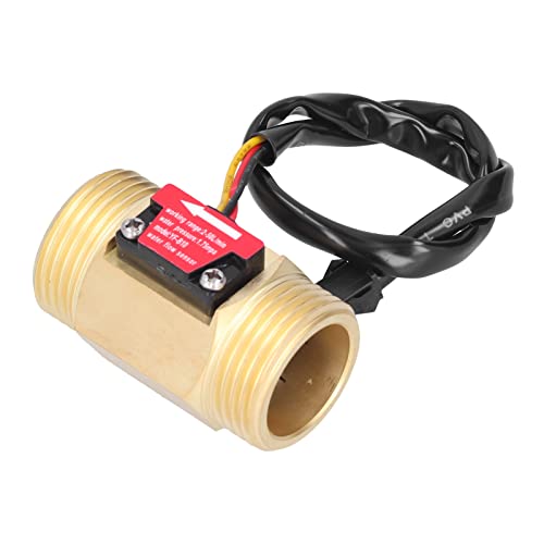 Water Sensor Meter Flowmeter YF B10 1.3in Brass Male Thread 24VDC Output Pulse for Swimming Pool Pipe