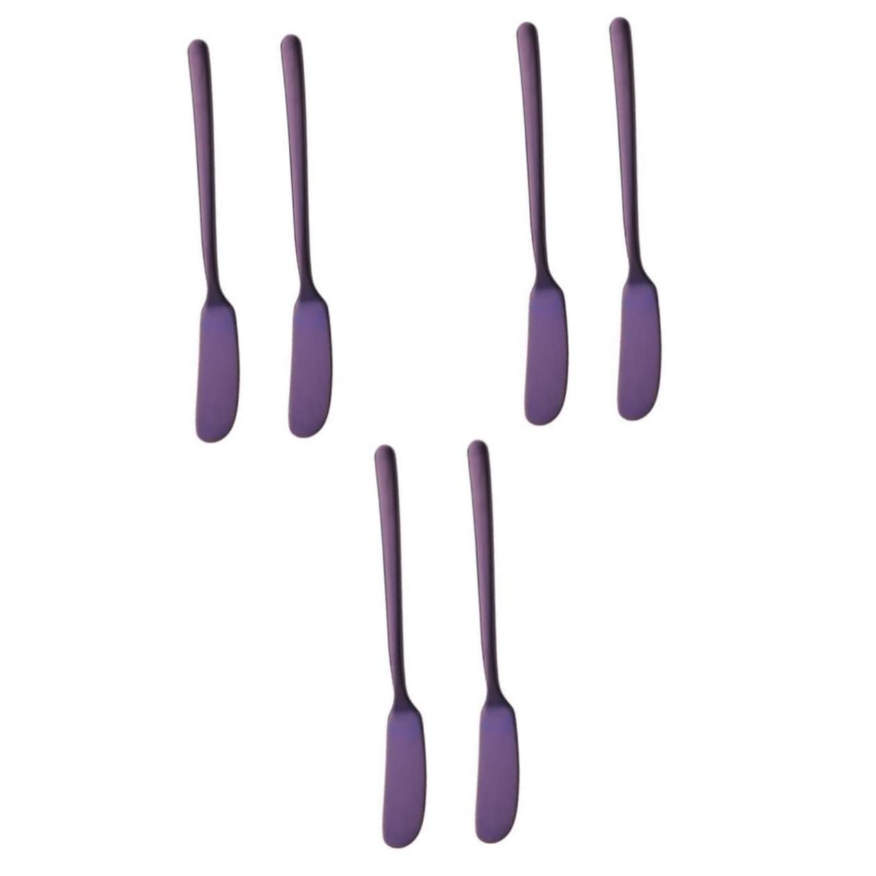 COLLBATH 3sets Stainless Steel Cheese Butter Utensils Butter Gadgets Charcuterie Cutters Cheese Spreaders Dark Edition 2pcs*3