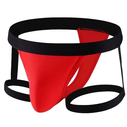 Generisch 2026 Tanga de moda de color a juego para hombre, rojo, XL