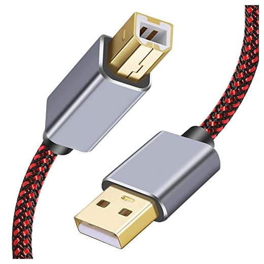 Printer Cable 25Ft, USB Printer Cable 2.0 Type A Male to B Male Cable Scanner Cord High Speed Compatible with HP, Canon, Dell, Lexmark, Xerox, Samsung etc (25Ft)
