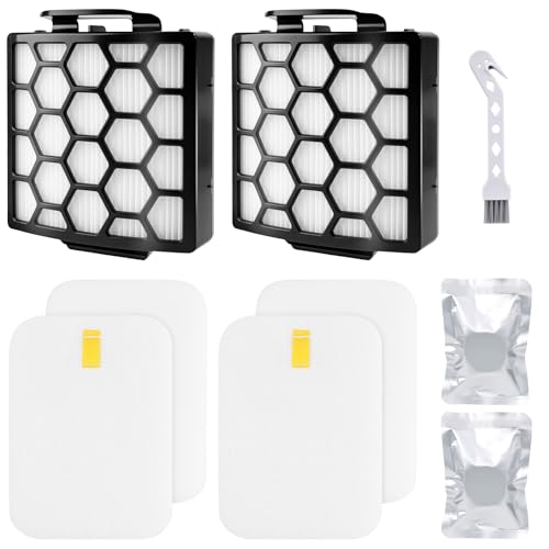 Image of ZU102 ZU100 Replacement Filter & Odor Neutralizer Cartridges Set | For Shark ZU100 ZU102 Rotator Pet Upright Vacuum, 2 Filters + 2 Foam & Filters + 2 Odor Cartridges + 1 Cleaning Brush