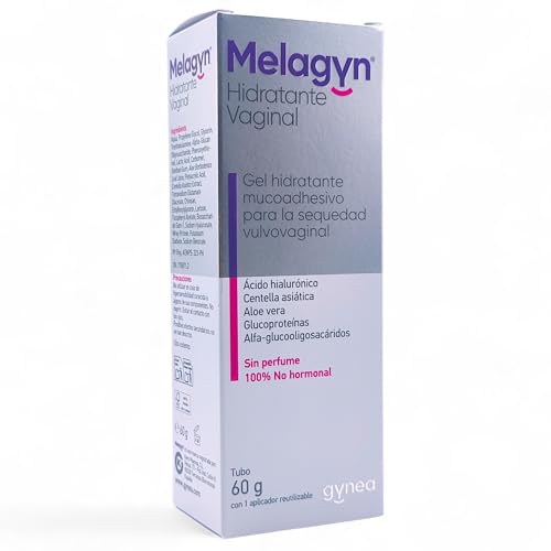 Gynea Melagyn Hidratante Vaginal 60gr - Con Aloe Vera, Ácido Láctico y Ácido Hialuronico - Mucoadhesivo - Gel No Hormonal - Para Sequedad Vaginal