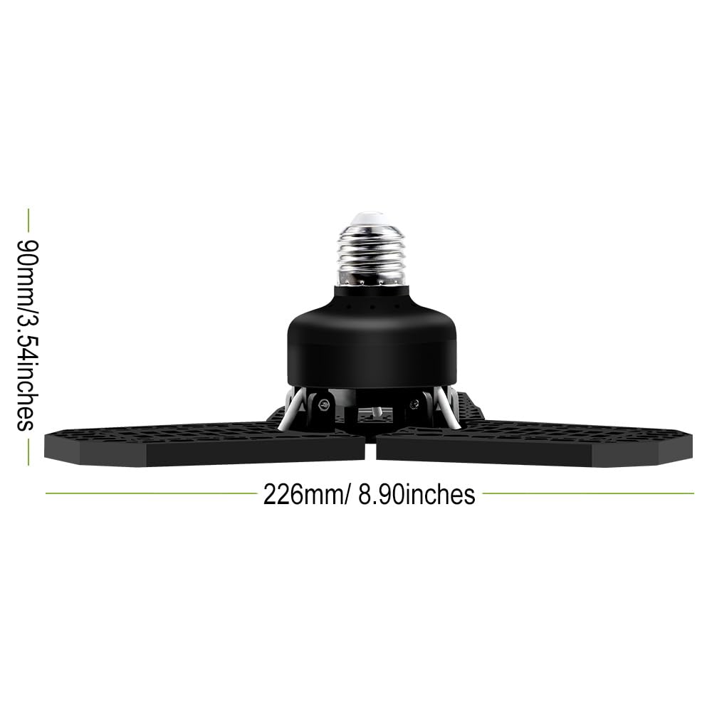 100W LED Deformable Lights 100-277V Wtih Adjustable Panels Foldable Warehouse Lamps 110V Commercial High Bay Ceiling lamp E26 — view 5