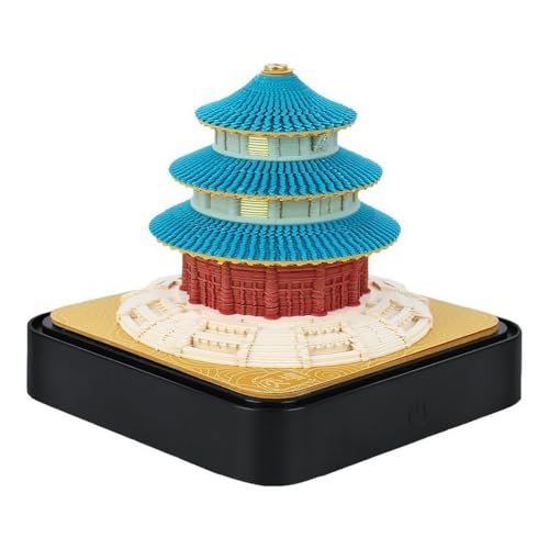 Kwueiit 立体視3Dカレンダー ライト付き 美しい桜の木 キノコハウス 黄鶴楼 地球 天壇形 カレンダー メモ帳 DIY紙彫刻アートクラフトデコレーション (K)