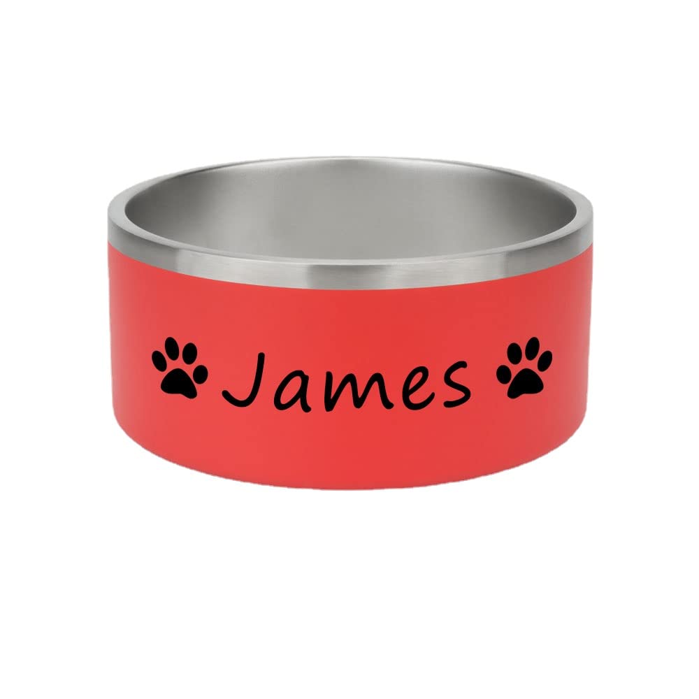 HWLY Cuenco personalizado con nombre para mascotas, cuenco para mascotas con nombre personalizado, placa de identificación personalizada, de acero inoxidable, antideslizante, para perros medianos,