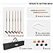 SPORT BEATS Six Player Croquet Set RubberWood 32 Inch Mallets with Carry Case, 6 Balls, 9 Wickets, 2 Stakes for Backyard Outdoor Games