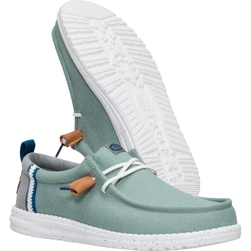 Image of HEYDUDE Men's Wally Craft Linen Slip-On Loafers | Lightweight Comfortable Shoes | Travel Ready Casual Walking Sneakers