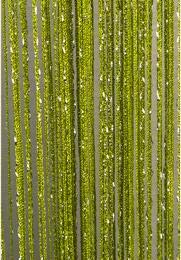Fadenvorhang Glänzende Quaste mit silberner Linie, Fadenvorhang, 300 x 290 cm, 100 x 200 cm, modischer Volant, Wohnzimmerteiler, Hochzeit, DIY-Heimdekoration Fadengardine(Green,300x290cm)