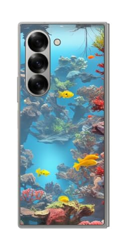 ClearView サムスン Galaxy Z Fold6用 プリント 背面 保護 フィルム 日本製 AI画像SS アクアリウム3(Aquarium 3)