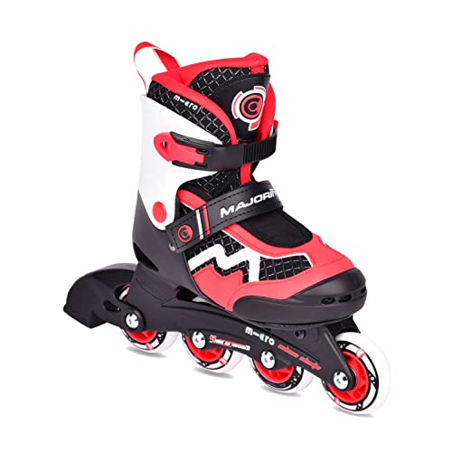 Micro Mobility Majority MIS0011 - Patines infantiles (polipropileno, color rojo, blanco, negro, talla 27-30)