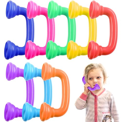 Dongcill 8 Stück Flüstertelefon,Telefonhörer Kinderspielzeug,Flüster-Lesetelefone zur Verbesserung der Nachahmungs- und Sprachfähigkeiten des Babys (A)